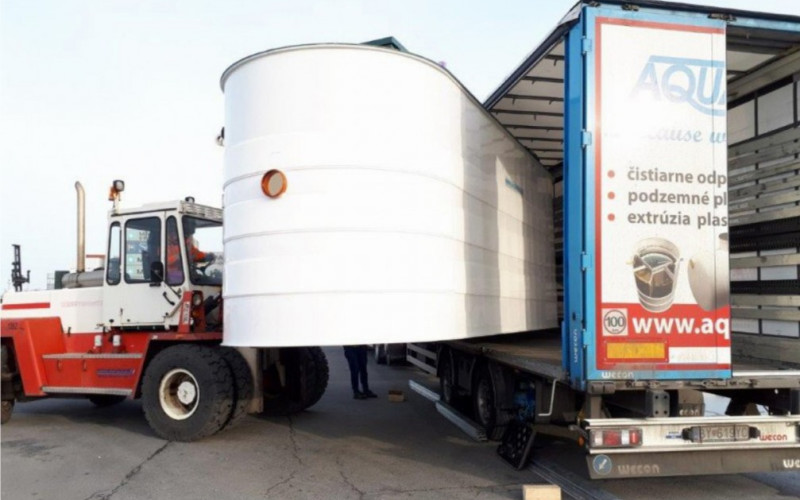 Přeprava středně velké čistírny odpadních vod