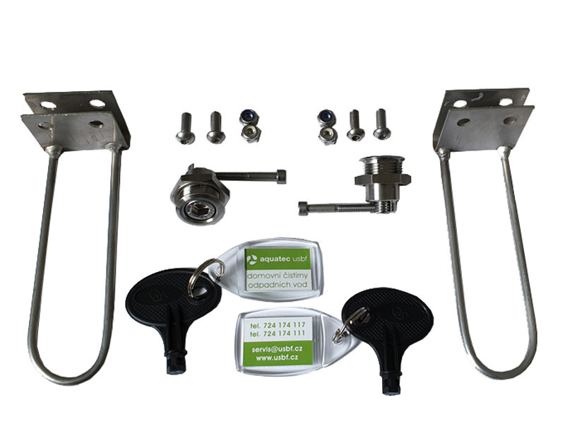 Sada 2 ks nerezových zámků a 2 ks nerezových petlic (dlouhé)